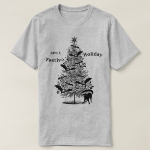 Festive Bat Christmas Tree T-Shirt