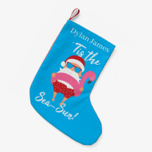 festive beach Santa add name