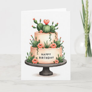Festive Birthday Botanical Card