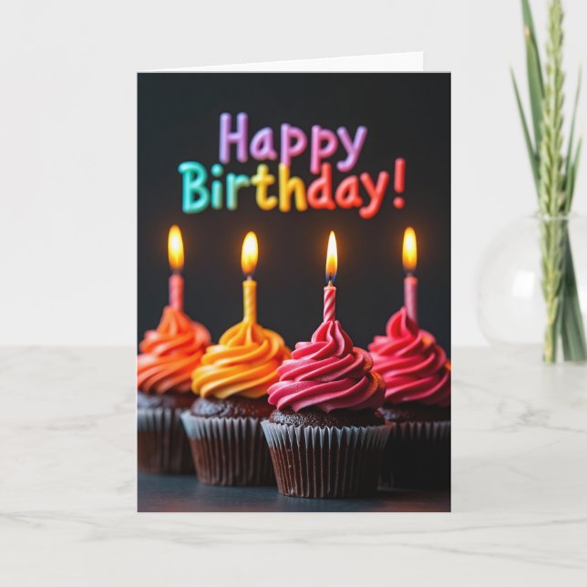 Festive Birthday Chocolate Card (Front)