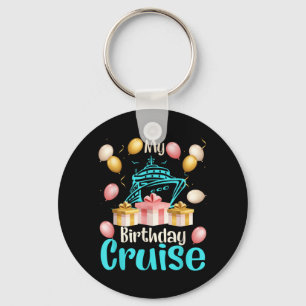 Festive Birthday Cruise Ship Party Cruising Boat Key Ring
