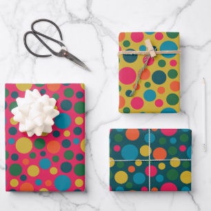 Festive Birthday Polka Dot Wrapping Paper