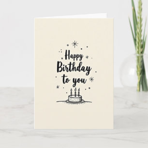 Festive Birthday Sketch Card
