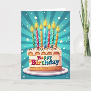 Festive Birthday Sprinkle Cake Card