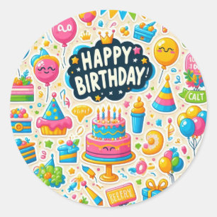 Festive Birthday Sticker Pack: Celebrate in Style"