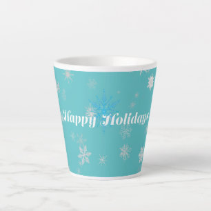 Festive Blue and White Christmas Mug