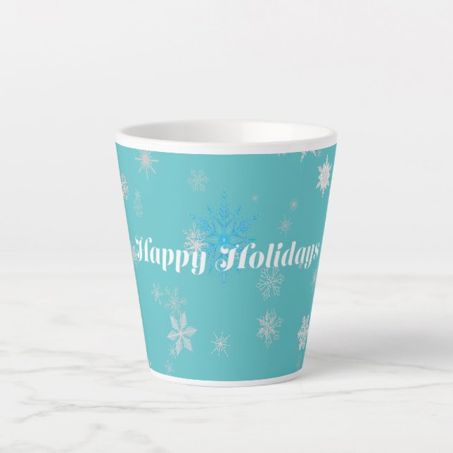 Festive Blue and White Christmas Mug (Front)