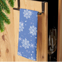 Festive Blue White Snowflake
