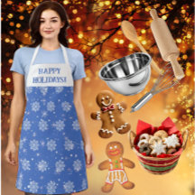 Festive Blue White Snowflakes Personalised Medium