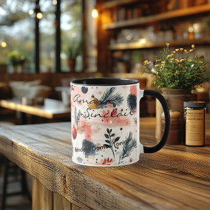 Festive Boho Chic Personalised Mug for Adults