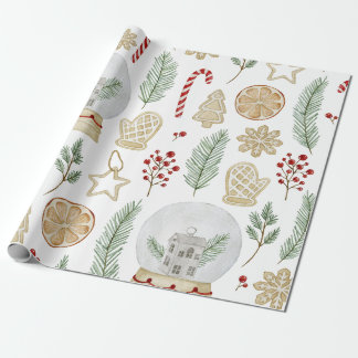 Festive Boho Christmas Wrapping Paper