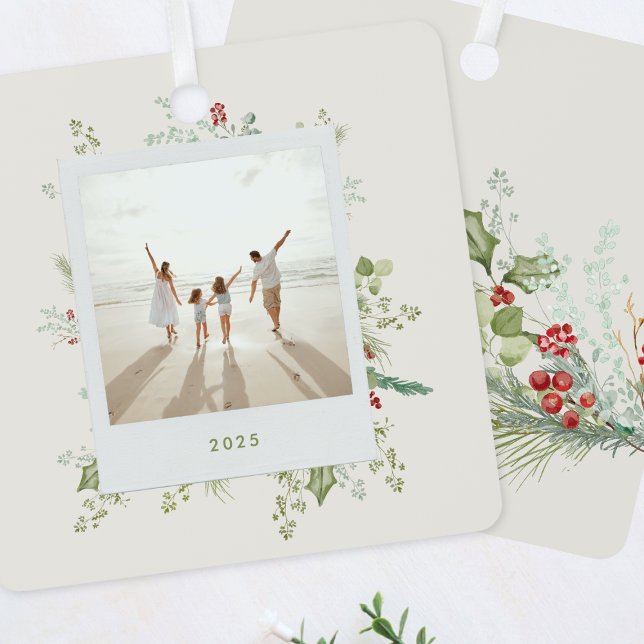 Festive Botanical Craft Christmas Photo Album Metal Tree Decoration (Creator Uploaded)