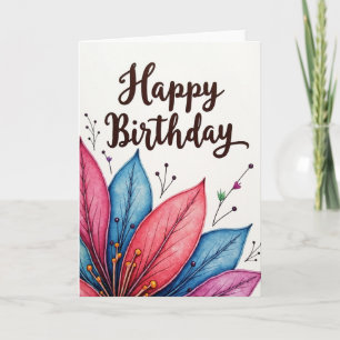 Festive Botanical Leaf Card