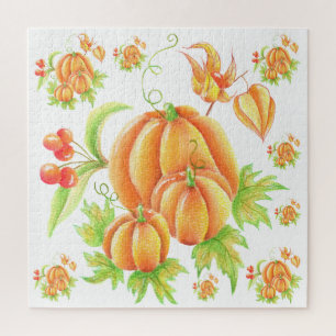 Festive bouquet with pumpkin jigsaw puzzle