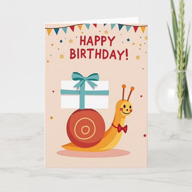 Festive Bow Tie Shell Card (Front)