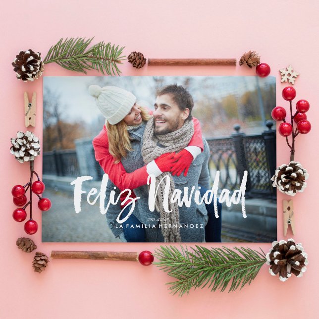 Festive Bows Feliz Navidad Holiday Card (Creator Uploaded)