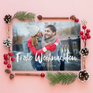 Festive Bows Frohe Weihnachten Holiday Card