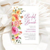 Festive Bright Flowers Floral Citrus Bridal Brunch