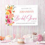 Festive Bright Flowers Floral Citrus Bridal Shower Banner<br><div class="desc">For further customisation,  please click the "Personalise this template",  then "Edit using Design Tool". Stylish editable easy to use wedding templates,  more items available in the store (invitations,  rsvp,  thank you cards,  stationery & decor). If you need help or matching items,  please contact me.</div>