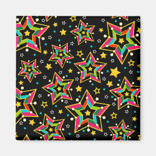 Festive Bright Merry Holiday Star Magnet