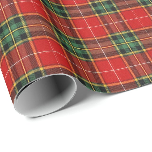 Festive Bright Tartan Wrapping Paper (Roll Corner)