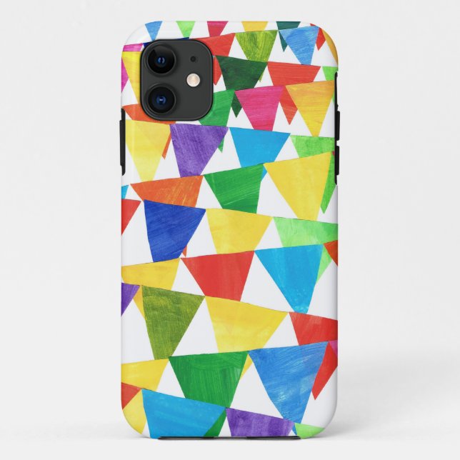 Festive Bunting, Coloured Flags, White Backgroun Case-Mate iPhone Case (Back)