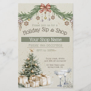 Festive business Holiday Event marketing Flyer