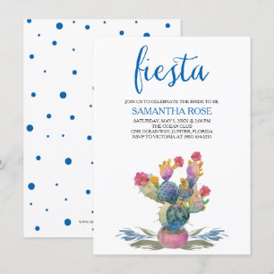 Festive Cactus Bridal Shower Fiesta Invitation
