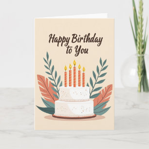 Festive Cake Illustration Card