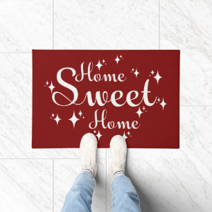 Festive Calligraphy and Stars 'Home Sweet Home' Doormat