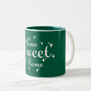 Festive Calligraphy and Stars 'Home Sweet Home' Two-Tone Coffee Mug