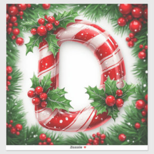 Festive Candy Cane Letter