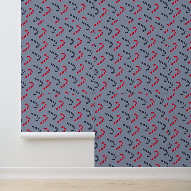Festive Candy Cane Pattern Wallpaper (Application)