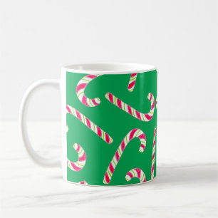 Festive candy canes coffee mug