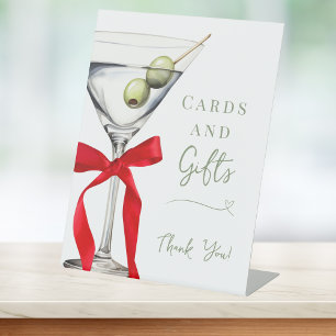 Festive Cards & Gifts Dirty Martini Bridal Shower Pedestal Sign