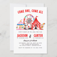 Festive Carnival Circus Show Kid Joint Birthday