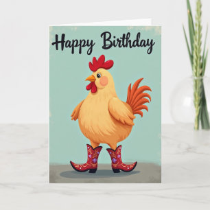 Festive Cartoon Bird Card