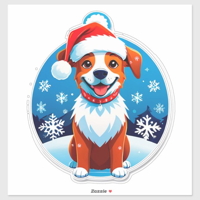 Festive Cartoon Puppy (Sheet)