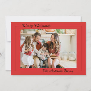 Festive Casual Merry Christmas Photo Card
