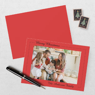 Festive Casual Merry Christmas Photo Card