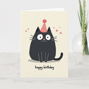 Festive Cat Birthday Card