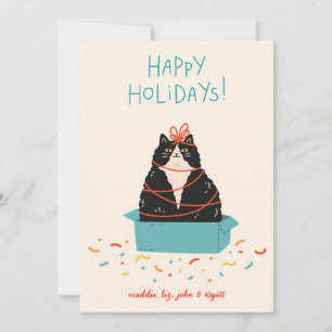 Festive Cat Holiday Card