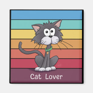 Festive Cat Lover  Magnet