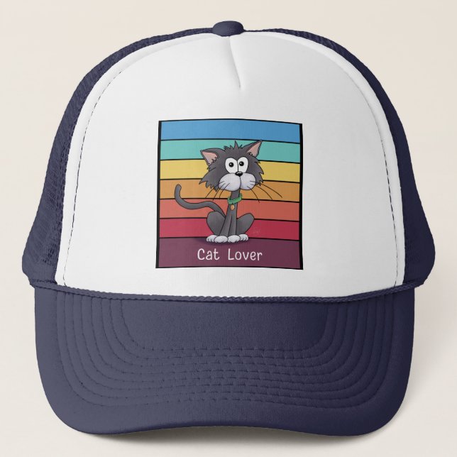 Festive Cat Lover     Trucker Hat (Front)