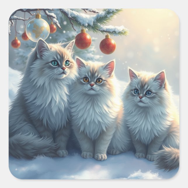 Festive Cat Stickers (Front)