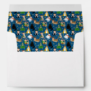 Festive Cats in Christmas Costumes Pattern Envelope
