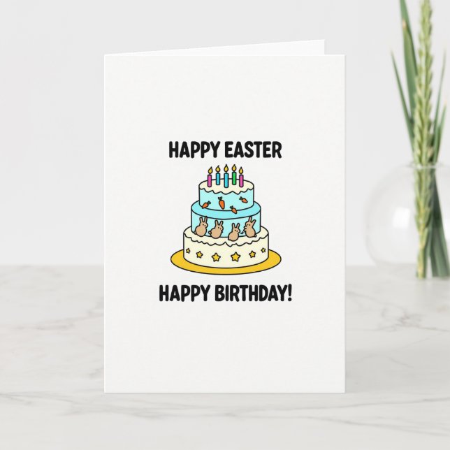 Festive Celebration Cake Card (Front)