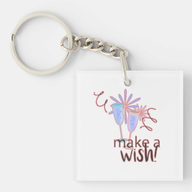 Festive Celebration Clipart Key Ring (Front)