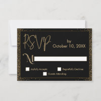 Festive Celebrations Faux Gold Confetti on Black