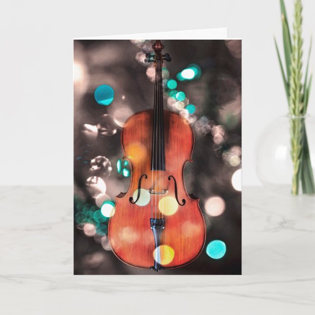 Festive cello holiday card (Front)